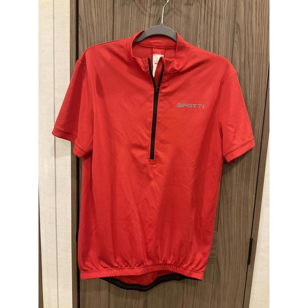 SPOTTI Mens Short Sleeve ZIP Neck Bicycle Shirt Some Wear/spots See Photo Large